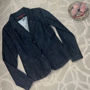 NWT🌷BOOM BOOM JEANS🌷Dark stretch denim unlined blazer